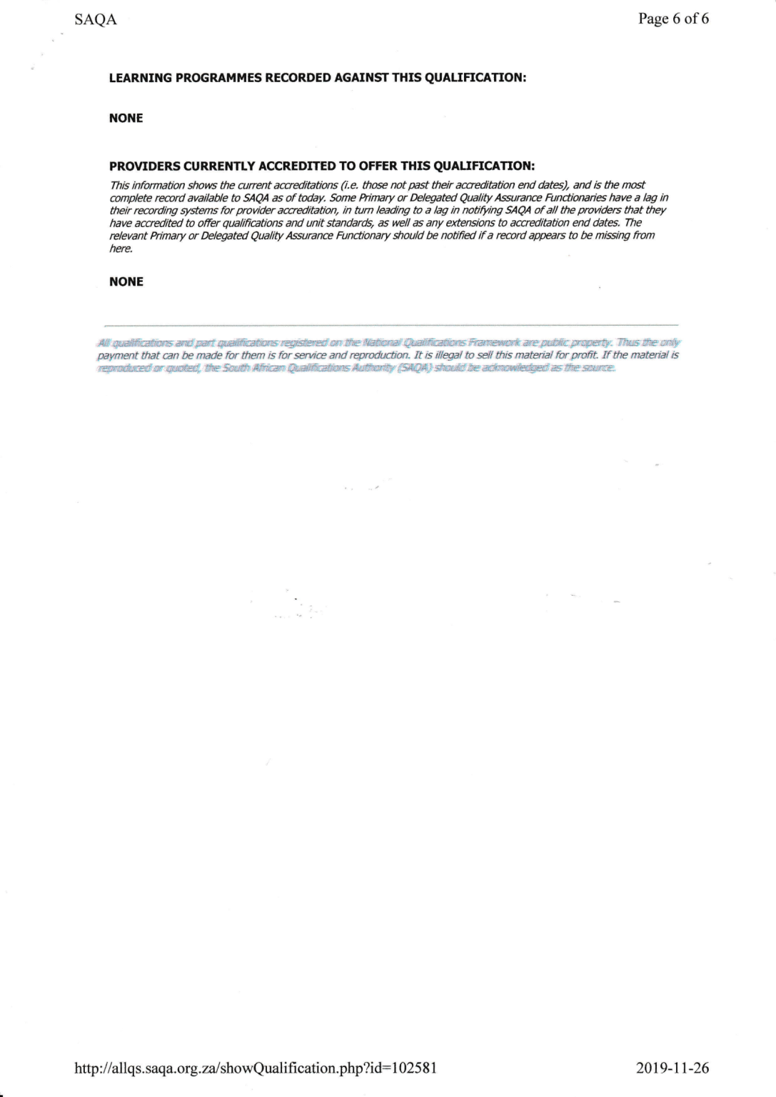 Water Reticulation Practitioner - NQF 04-6